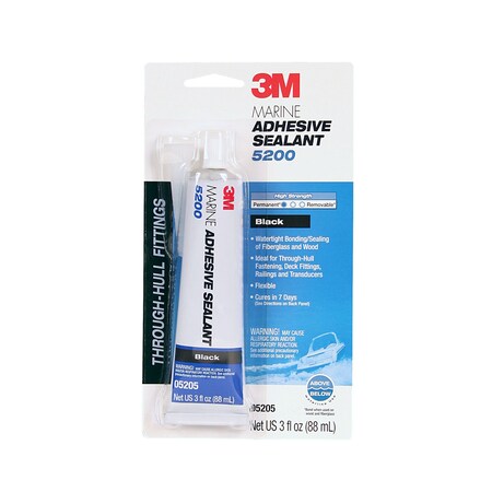 3M 3M 05205 Marine Adhesive Sealant - 3 oz., Black 7000118402